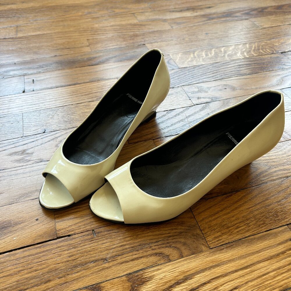Pierre Hardy patent white heels, size 37 (US7)